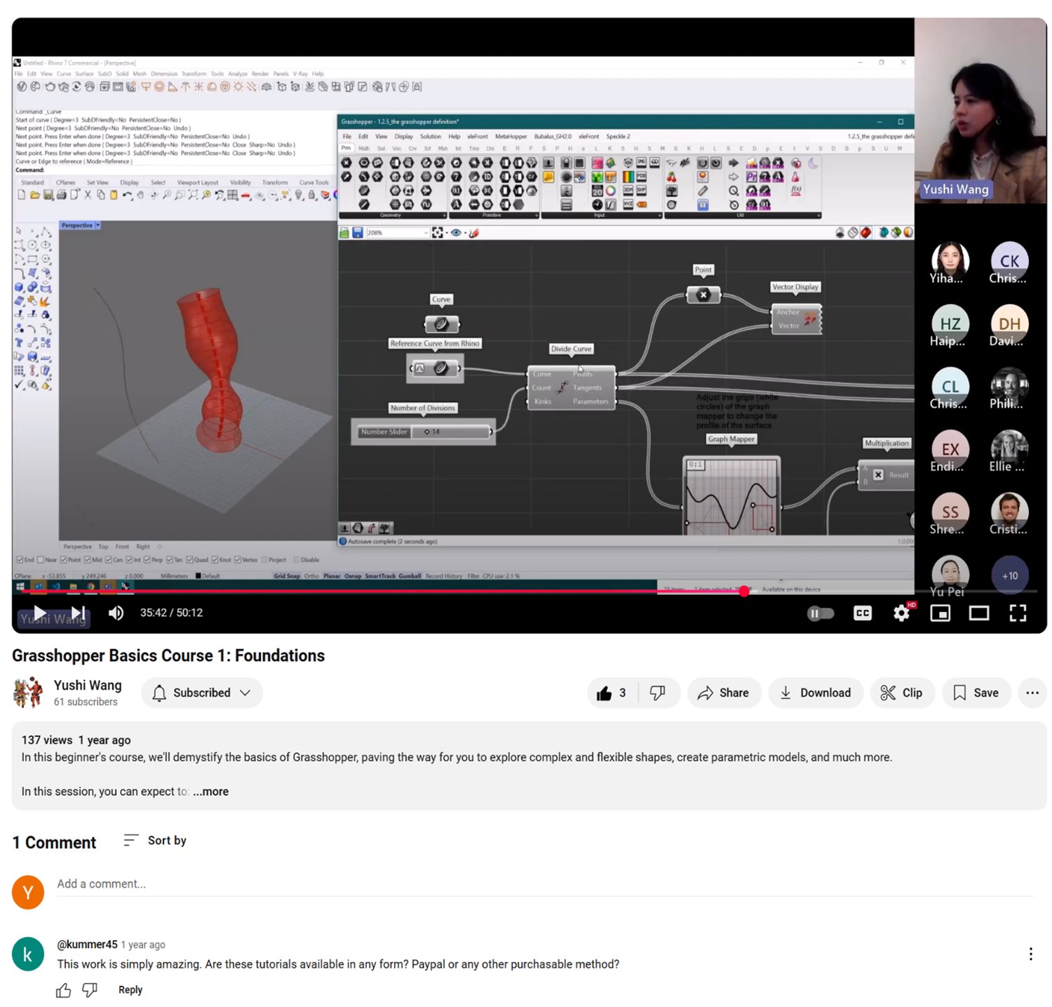 Computational Design live course